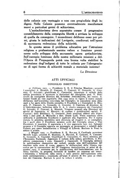 L'antischiavismo organo della Società antischiavista d'Italia e dei comitati antischiavisti nazionali
